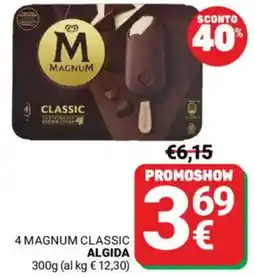 Supermercati Gulliver 4 magnum classic ALGIDA offerta