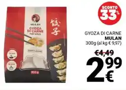 Supermercati Gulliver Gyoza di carne MULAN offerta
