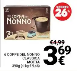 Supermercati Gulliver 6 coppe del nonno classica MOTTA offerta