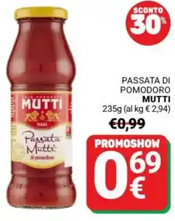Supermercati Gulliver Passata di pomodoro MUTTI offerta