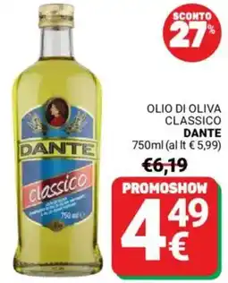 Supermercati Gulliver Olio di oliva classico DANTE offerta