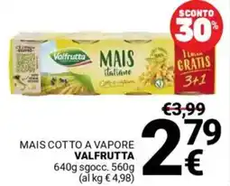 Supermercati Gulliver Mais cotto a vapore VALFRUTTA offerta