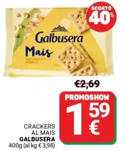 Supermercati Gulliver Crackers al mais GALBUSERA offerta