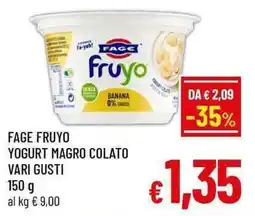 A&O Fage fruyo yogurt magro colato offerta