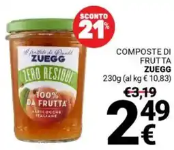 Supermercati Gulliver Composte di frutta ZUEGG offerta