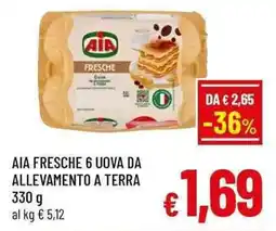 A&O Aia fresche 6 uova da allevamento a terra offerta