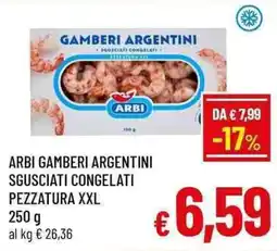 A&O Arbi gamberi argentini sgusciati congelati pezzatura xxl offerta