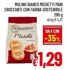 A&O Mulino bianco michetti pani croccanti con farina sostenibile offerta