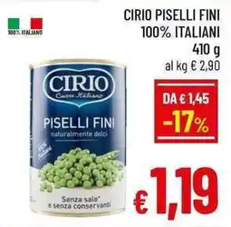 A&O Cirio piselli fini 100% italiani offerta