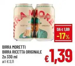 A&O Birra moretti birra ricetta originale offerta