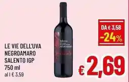 A&O Le vie dell'uva negroamaro salento igp offerta