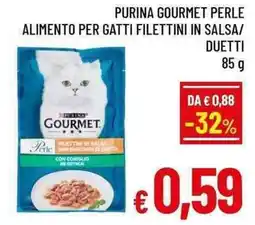 A&O Purina gourmet perle alimento per gatti filettini in salsa/ duetti offerta