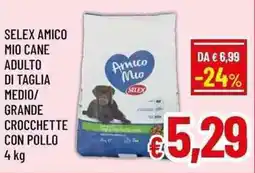 A&O Selex amico mio cane adulto di taglia medio/ grande crocchette con pollo offerta