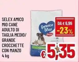 A&O Selex amico mio cane adulto di taglia medio/ grande crocchette con manzo offerta