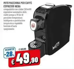 A&O Mito macchina per caffè espresso nera offerta