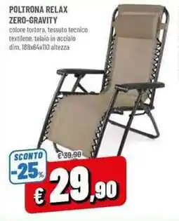 A&O Poltrona relax zero-gravity offerta