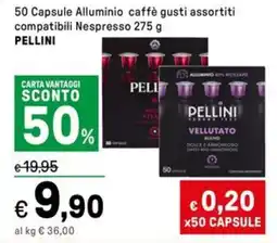 Iper La Grande 50 Capsule Alluminio caffè compatibili Nespresso PELLINI offerta