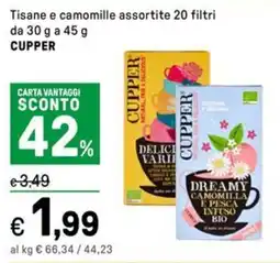 Iper La Grande Tisane e camomille 20 filtri CUPPER offerta