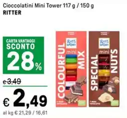 Iper La Grande Cioccolatini Mini Tower RITTER offerta