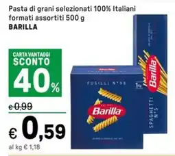 Iper La Grande Pasta di grani selezionati 100% Italiani BARILLA offerta
