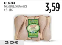 Carico Cash & Carry Del campo pollo fusi/sovracosce offerta