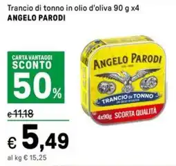 Iper La Grande Trancio di tonno in olio d'oliva ANGELO PARODI offerta