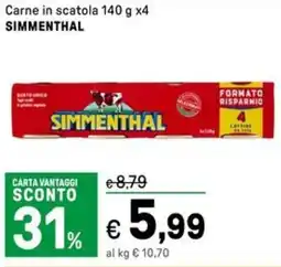 Iper La Grande Carne in scatola SIMMENTHAL offerta