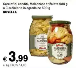 Iper La Grande Carciofini conditi, Melanzane trifolate o Giardinieria in agrodolce NOVELLA offerta