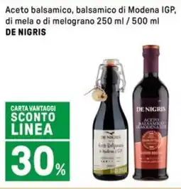 Iper La Grande Aceto balsamico, balsamico di Modena IGP, di mela o di melograno DE NIGRIS offerta