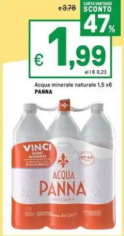 Iper La Grande Acqua minerale naturale PANNA offerta