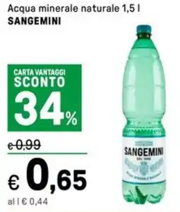 Iper La Grande Acqua minerale naturale SANGEMINI offerta
