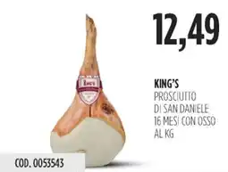 Carico Cash & Carry King's prosciutto di san daniele 16 mesi con osso offerta