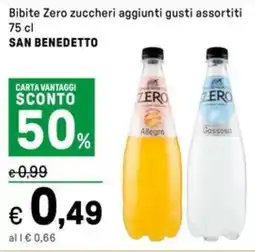 Iper La Grande Bibite Zero zuccheri aggiunti SAN BENEDETTO offerta