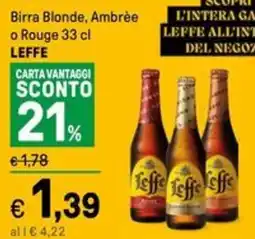 Iper La Grande Birra Blonde, Ambrée o Rouge LEFFE offerta