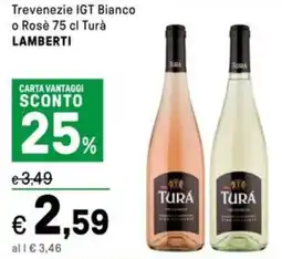 Iper La Grande Trevenezie IGT Bianco o Rosè Turà LAMBERTI offerta