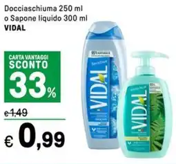 Iper La Grande Docciaschiuma o Sapone liquido VIDAL offerta