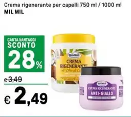 Iper La Grande Crema rigenerante per capelli MIL MIL offerta