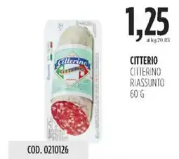 Carico Cash & Carry Citterio citterino riassunto offerta