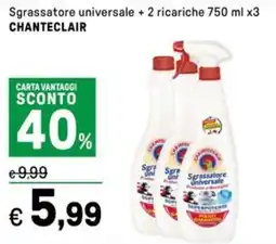 Iper La Grande Sgrassatore universale + 2 ricariche CHANTECLAIR offerta