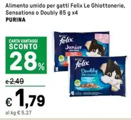 Iper La Grande Alimento umido per gatti Felix Le Ghiottonerie, Sensations o Doubly PURINA offerta