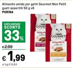 Iper La Grande Alimento umido per gatti Gourmet Mon Petit PURINA offerta