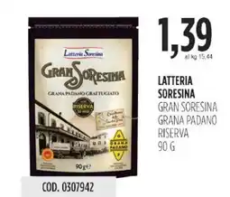 Carico Cash & Carry Latteria soresina gran soresina grana padano riserva offerta