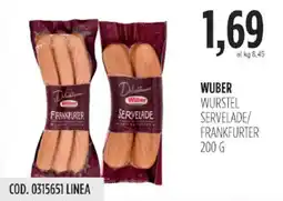 Carico Cash & Carry Wuber wurstel servelade/ frankfurter offerta