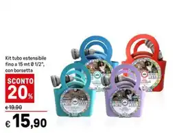 Iper La Grande Kit tubo estensibile fino a 15 mt 0 1/2", con borsetta offerta