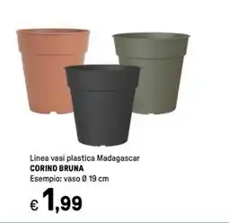 Iper La Grande Linea vasi plastica Madagascar CORINO BRUNA offerta