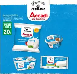 Iper La Grande Mozzarella o Stracchino Accadi senza lattosio GRANAROLO offerta