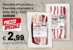 Iper La Grande Pancetta affumicata o Guanciale stagionato a fette GARDANI offerta