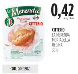 Carico Cash & Carry Citterio la merenda mortadella regina offerta