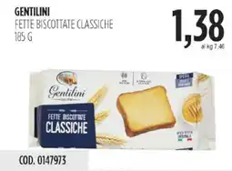 Carico Cash & Carry Gentilini fette biscottate classiche offerta