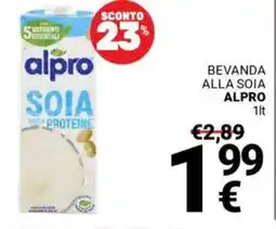 Supermercati Gulliver Bevanda alla soia ALPRO offerta